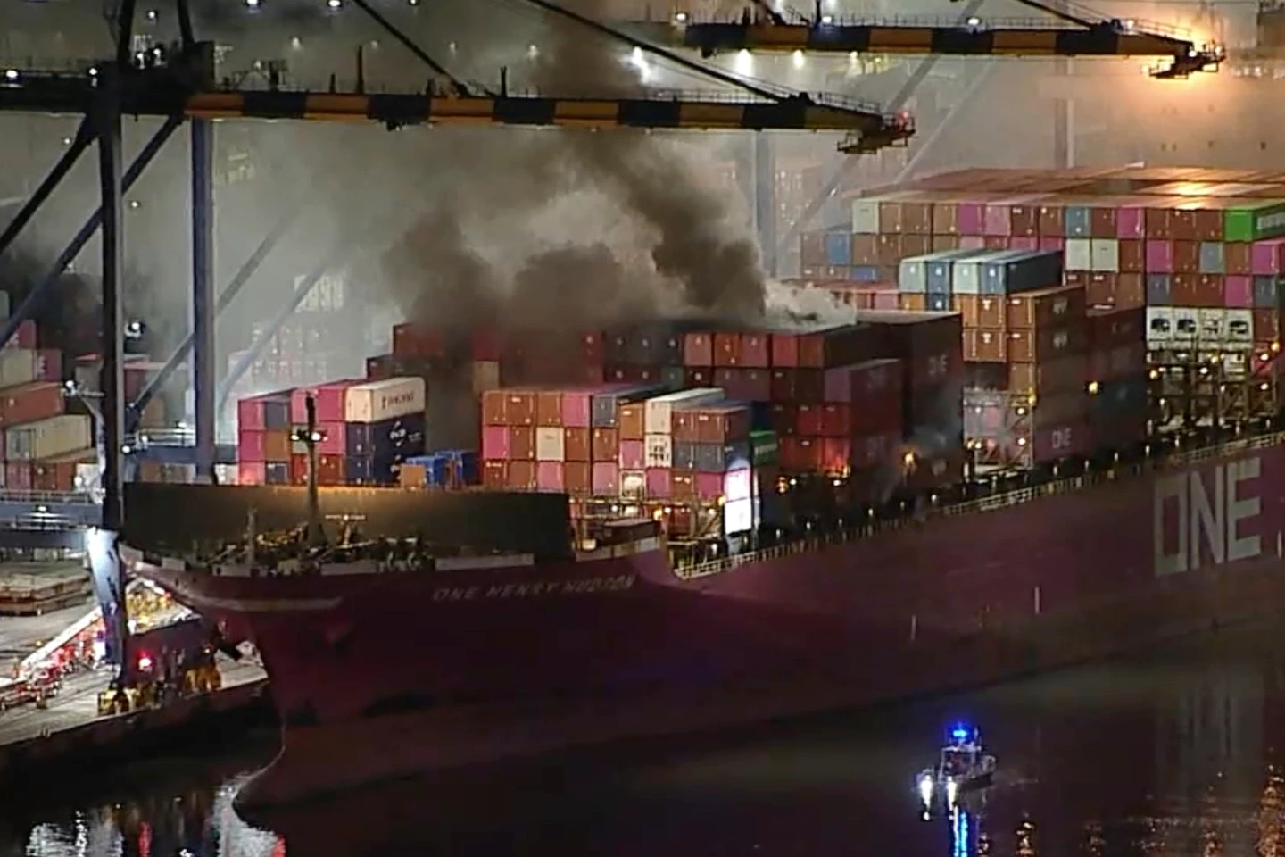 Container Ship Fire in Los Angeles Prompts Emergency Response