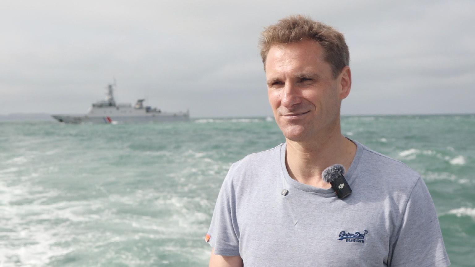 French Patrol Boat Fires During BBC Interview in the English Channel