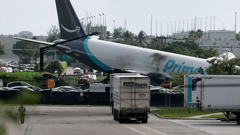 Amazon Cargo Plane Crash at Miami Airport Leaves Five Dead