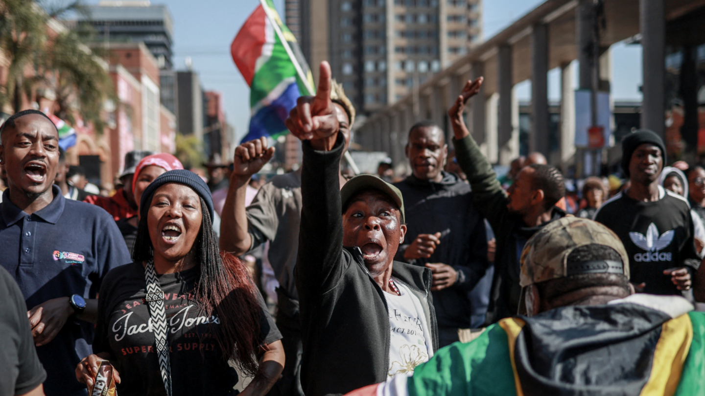 South Africa's Migration Protest: 20,000+ Rally for Exit, Police in Full Gear