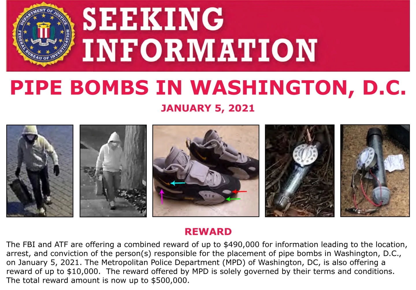 FBI Arrests Suspect After Years in Pipe Bomb Investigation Linked to Capitol Riot
